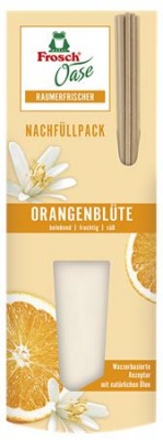Légfrissítő, 90 ml, utántöltő, FROSCH "Oase", narancs