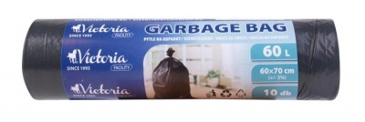 Szemeteszsák, 60 l, 10 db, 60x70 cm, VICTORIA FACILITY