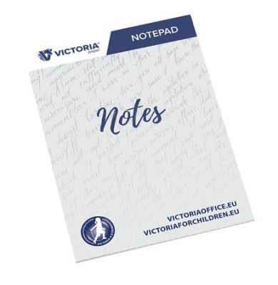 Jegyzettömb, A5, 5x50 lap, négyzetrácsos, VICTORIA OFFICE, fehér