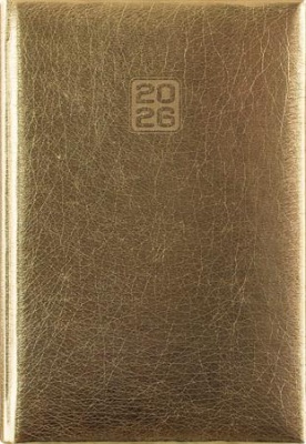 Naptár, tervező, A5, heti, DAYLINER, "Mirror", arany
