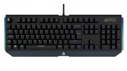 Billentyűzet, vezetékes, HUN, gaming, alumínium, AVAX "FS01", fekete